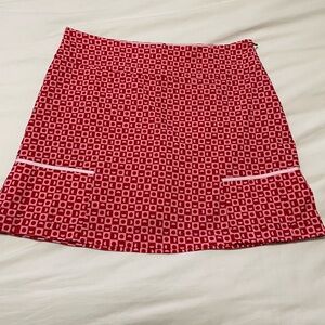 Chic Pink Patterned Mini Skirt